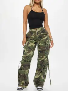 Level You Up Camo Cargo Pant - Olive/combo
