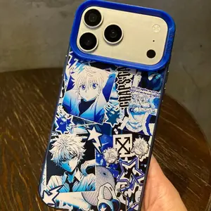 Hunter x Hunter Killua & Gon Manga Collage Phone Case - Blue Green Anime Aesthetic for iPhone1716promax15 14 13 12 11