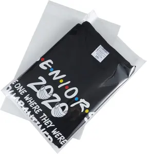 50 count 9x12 Inch Resealable Poly Bags - Clear Self Sealing Bags for Packaging Clothing & T-Shirts