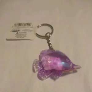 Purple Tropical Fish Charm with Key Ring