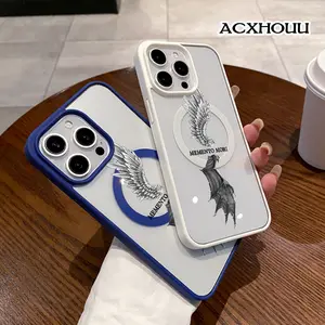 Wings of Memento Mori Chic Magnetic Case for  iPhone 17 16 E Pro Max 15 Plus 14 13 12 11 XS XR Magnetic Charging, Lightweight, Anti-Fall | Soft & Sweet Design