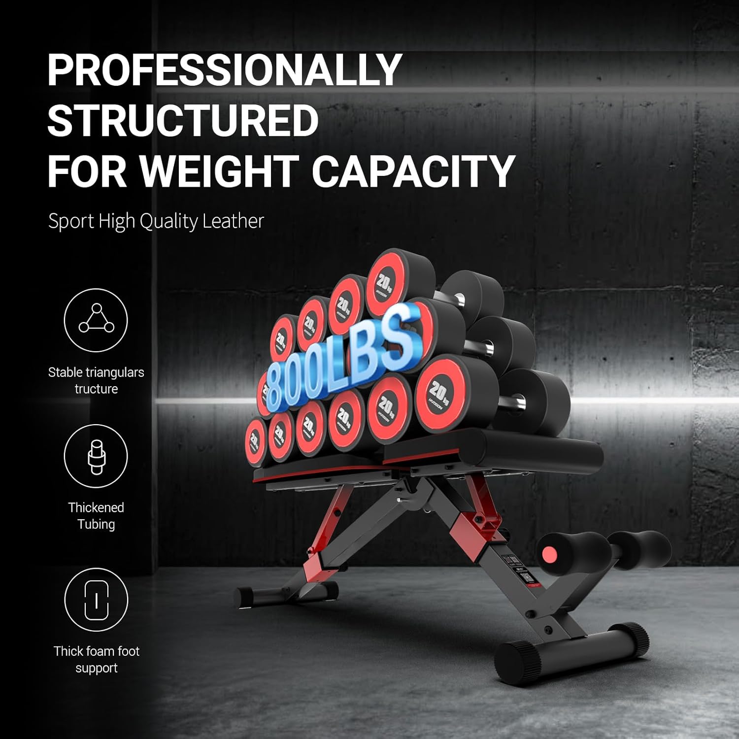 HARISON Adjustable Weight Bench with Leg Extension