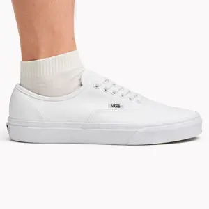 Vans Mens Authentic Canvas Sneakers, White, VN000EE3W00