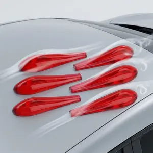 6-Pack Universal Car Airflow Sticker Set, Aerodynamic Spoiler Bumper Strip, Anti-Collision Decal & Tail Light Sticker for Automotive Exterior Decoration and Modification