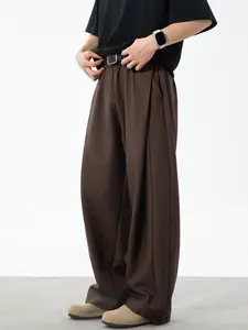 Men’s Cropped Jogger Pants Loose Fit Drawstring Casual Wide Leg Sweatpants Streetwear Cropped Trousers Lightweight Comfy Pants for Men outdoorfun