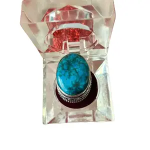 Turquoise Ring On 925 Sterling Silver. Size 8.5/9