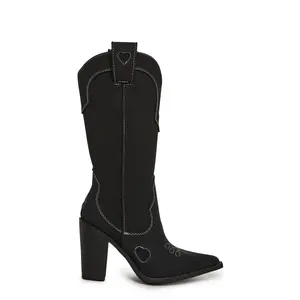 Basic Present Perfect Cowgirl Boots - Black