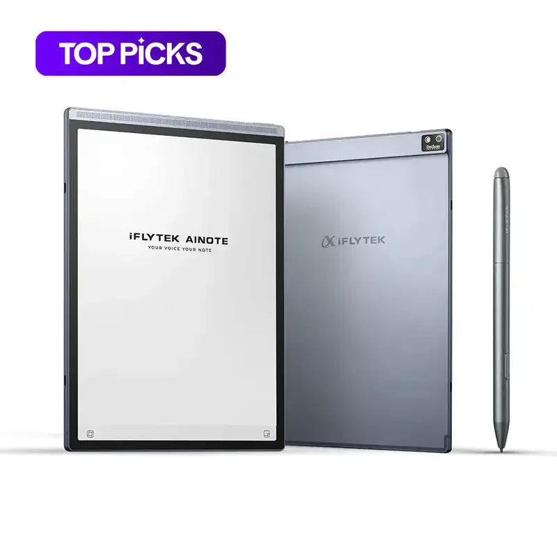 iFLYTEK AINOTE Air 2 Bundle – 8.2" E Ink AI Note-taking Tablet with Stylus, 4096 Pressure Levels, Digital Notebook with Voice-to-Text Transcription, Multi-languages Support, Ideal for Meetings & Study