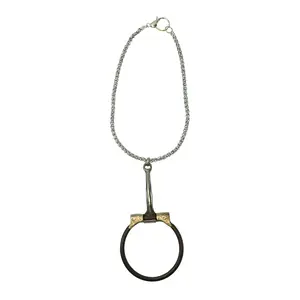 V2 Designs Antique and Black Dee Ring Snaffle Bit Necklace