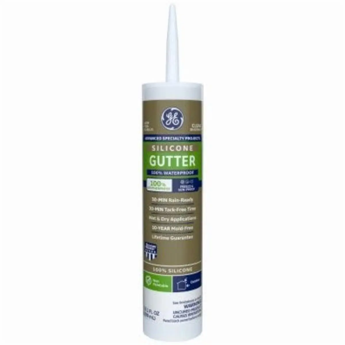 212 MAIN Gutter Silicone Sealant, 10.1 oz Crack-Resistant Adhesive, Waterproof Multipurpose Building Supply for Metal-Vinyl Gutters, Home Improvement Use