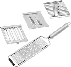 Stainless Steel Vegetable Fruit Slicer Multi-purpose Manual Cutter Shredder Potato Carrot Cucumber Grater Kitchen Tool(4 Blades Set)