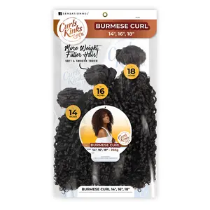 Sensationnel Weave Curls Kinks N Co Bundles 3X Multi Pack Burmese Curl