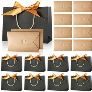 16 Pcs Gift Bags Set,Including 8 Gift Bags Easter with 8 Congratulations Card,Gift Bags with Handle,Gift Packaging for Birthday,Wedding,Celebration,Christmas,Hand Tools Kits