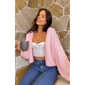 Sorbet Pink Chunky Cardigan