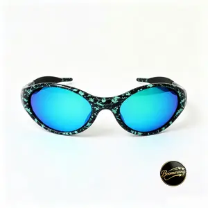 Y2K retro cyberpunk lightweight sports sunglasses with polarized lenses, UV protection