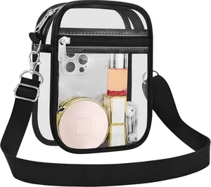 USPECLARE Clear Purse Stadium Transparent Messenger Bag Stadium Approved for Men and Women Clear Crossbody Bag