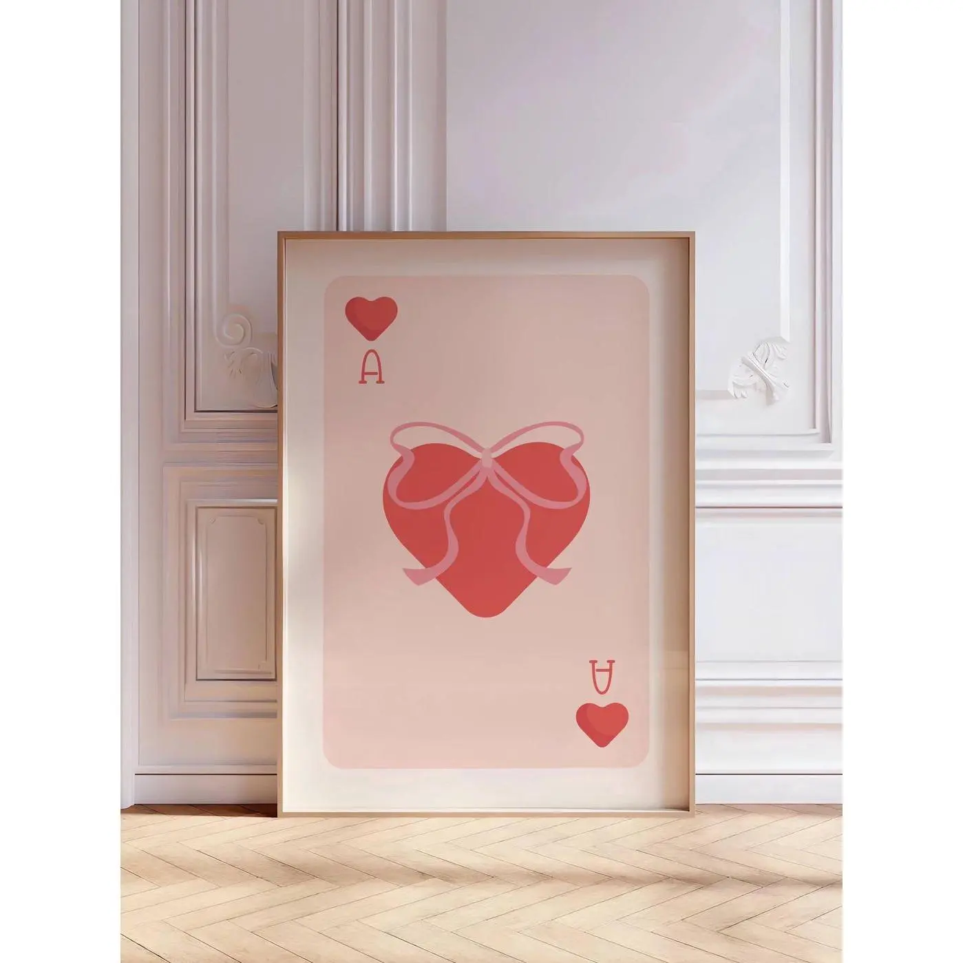 Valentine Ace of Hearts Wall Art Print | Inspirational love | Love Decor | Valentine gift | Romantic poster | Valentine's Day Decor