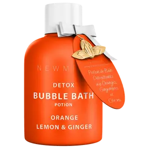 Natural Detox Citrus Bubble Bath | Orange Ginger Lemon Foaming Soak | Long-Lasting Spa Bubbles | Hydrating & Stress-Relieving Bath | All-Natural Aromatherapy