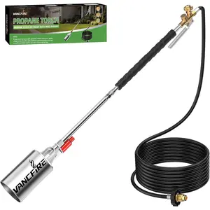 Propane Weed Burner Kit,Duty Blow with Trigger & 10FT Hose,Flamethrower with Self Ignitor for,Roofing,Ice Snow Melting,BBQ(34")