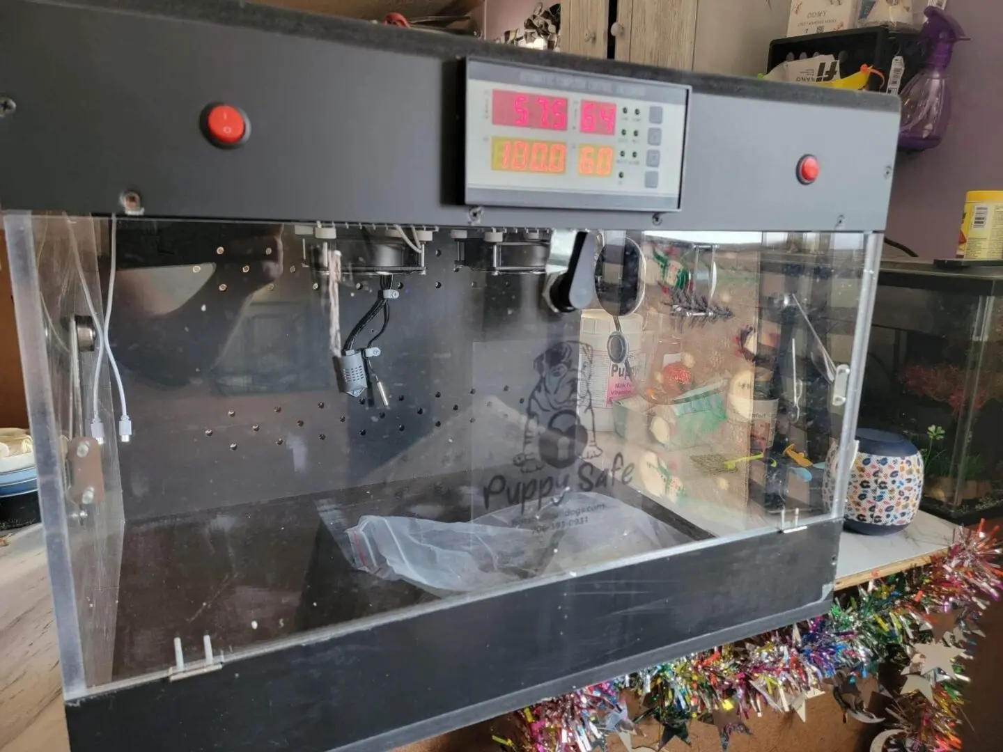 VIP Puppy Safe Incubator Black/ Clear 24×18