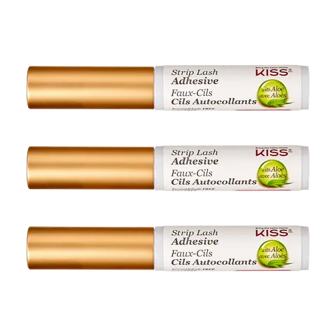 KISS Strip Eyelash Adhesive Clear - 3-Pack Bundle