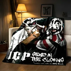 Aura Blankets Insane Clown Posse Band Blanket ICP Juggalo Faygo HIP HOP Soft Flannel Kid's Warm Blanket Bedroom Sofa Bed Travel Picnic Blanket Superb Christmas blanket gift