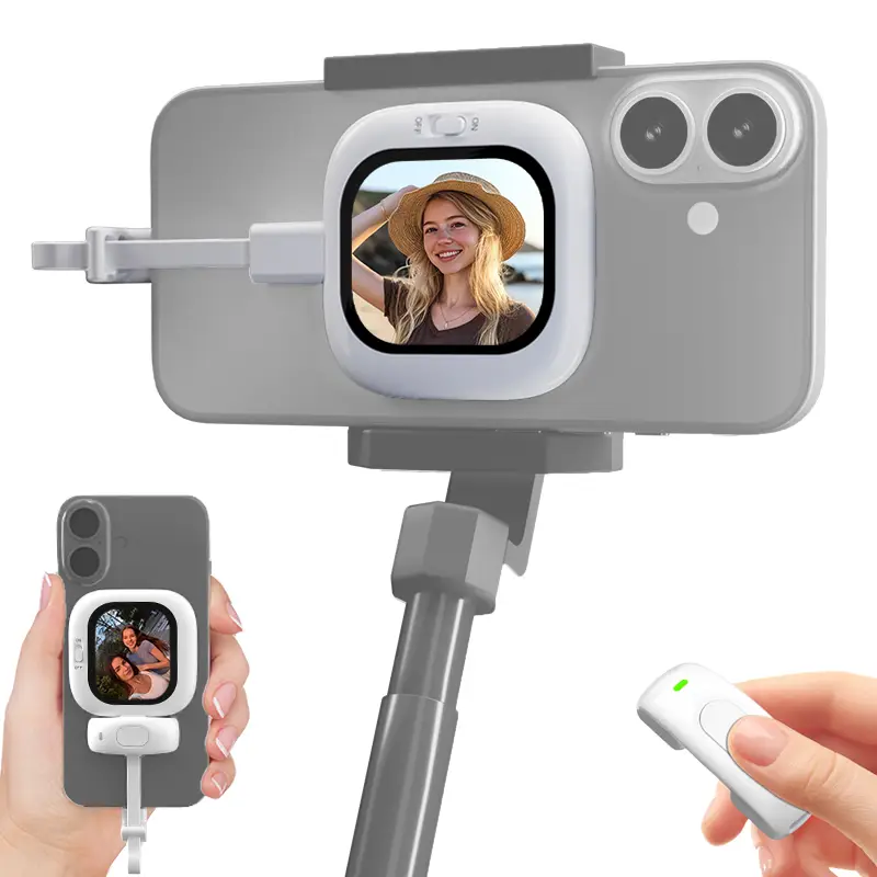 FOUNIST Vlogmate Mini(ONLY FOR IPHONE), 1080P Plug and Play Mobile Vlog Selfie Monitoring Screen, , Use the Mobile Phone Rear Camera to Make Selfie Vl