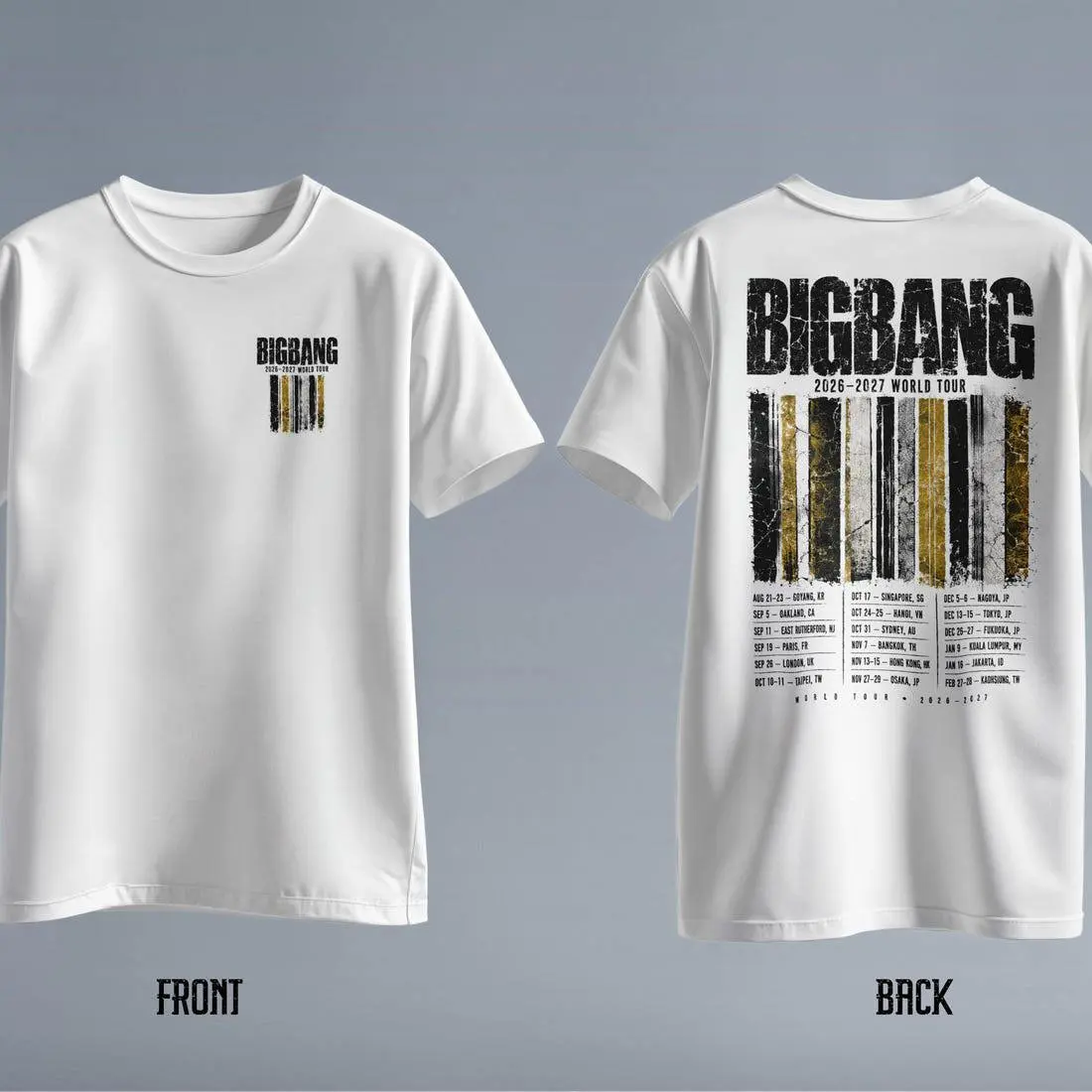 BIGBANG World Tour 2026-2027 K-pop T-shirt, Unisex S-5XL Graphic Tee