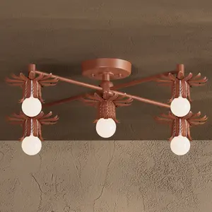 Joliet - 5 Light Semi Flush Fixture