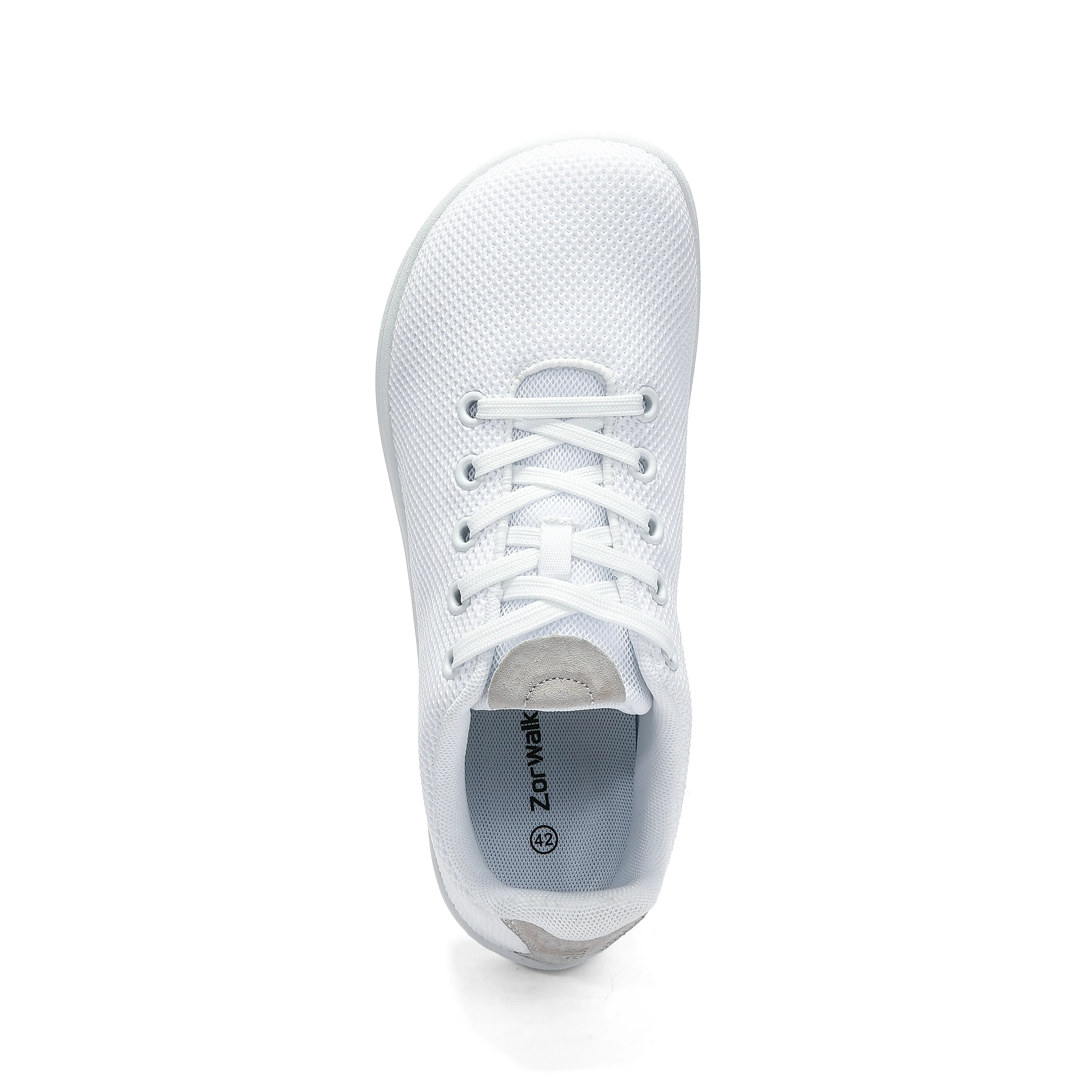 Zorwalk Women's Barefoot PU Leather Sneakers, Wide Toe Box 0-Drop Sole Plantar Support Orthopedic Casual Trainers, Women's Shoes, Casual Athletic & Leisure Walking Footwear, Casual Athletic Footwear, Daily Walking Shoes
