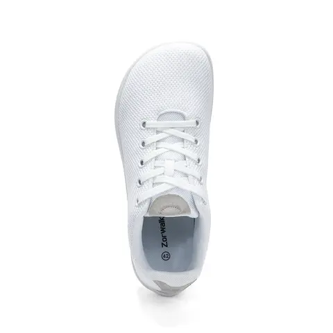 Zorwalk Women's Solid PU Leather Casual Athletic Footwear - Wide Toe Box, 0-Drop Sole, Arch Support, Orthopedic Plantar Support, Wide Fit Sneakers for Women, Daily Walking Shoes, Leisure Walking Footwear