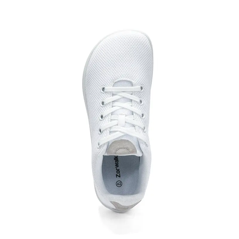 Zorwalk Women's Solid PU Leather Casual Athletic Footwear - Wide Toe Box, 0-Drop Sole, Arch Support, Orthopedic Plantar Support, Wide Fit Sneakers for Women, Daily Walking Shoes, Leisure Walking Footwear