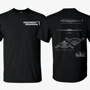 B-2 Spirit Stealth Bomber Blueprint T-Shirt, Northrop Grumman Graphic Tee for Men, Military Aviation Streetwear, Vintage Aircraft Design, Gift for Pilots, Casual Top, Street Wear