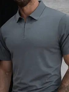 Men's Summer Casual Polo Shirt, Loose Fit Short Sleeve, Soft Skin-Friendly Collar, Anti-Wrinkle Wear-Resistant Fabric, Perfect for Daily Commute