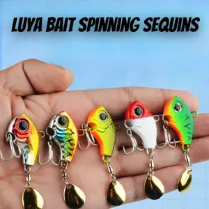 Rotating Spinner Blade VIB Fishing Lure, Vibration Mini Whirlwind Metal Artificial Bait, Boxed Saltwater Freshwater Fishing Tackle