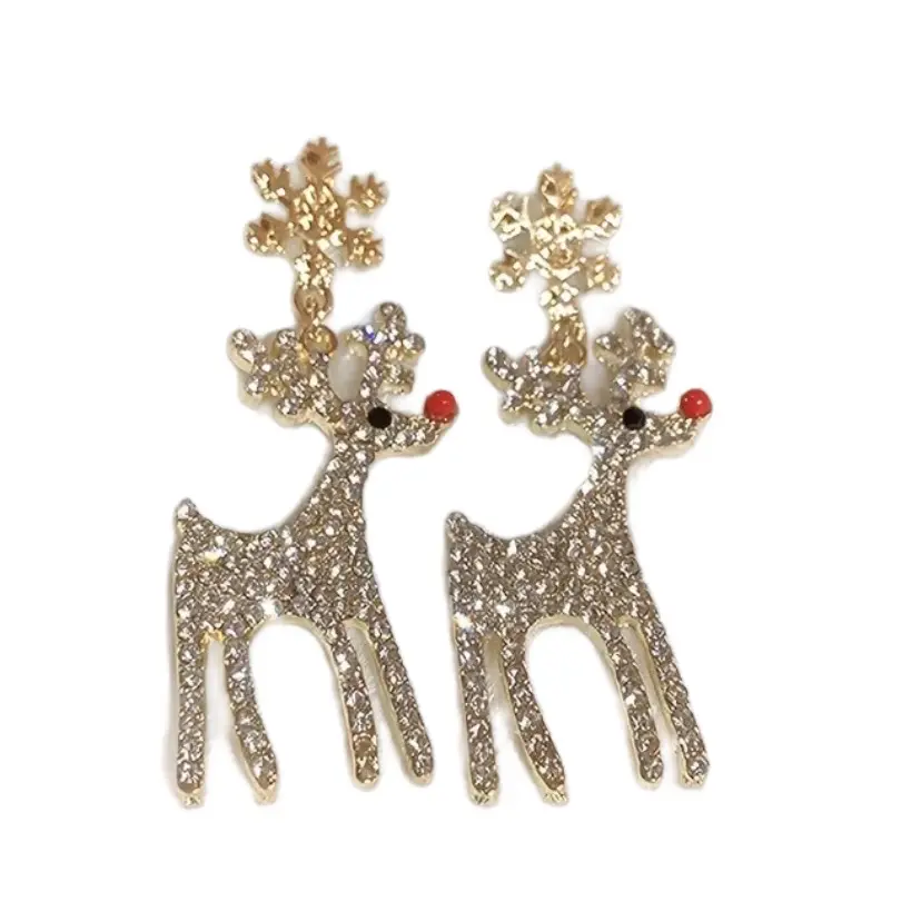 Rhinestone Reindeer Earrings