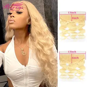 Berrys Hair Body Wave 613 Blonde Colored 13x6 Lace Frontal only with Baby Hair - Versatile and Practical Option for a Variety of Hairstyles
