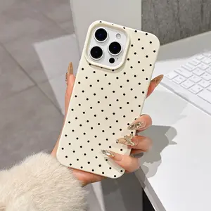 Polka Dot Print Tpu Anti-Drop Full Coverage Protective Case, Fits iPhone 11/12/13 Pro Max/14 Pro/15 Pro/iPhone 16/17 Plus