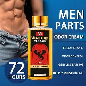 Men's Personal Fragrance Body Care Oil, Instant Deodorant Oil, Whole Body Deodorant, Vitamin Enriched, Long-Lasting Scent, Fresh and Refreshing, for Underarms, Intimate Areas, Thighs