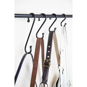 Amish Made Handmade Metal Wall Mounted S Hook – Rustic Farmhouse Heart Decor, Coat Hook, Bath Towel & Clothes Hanger, Multi Sizes Available