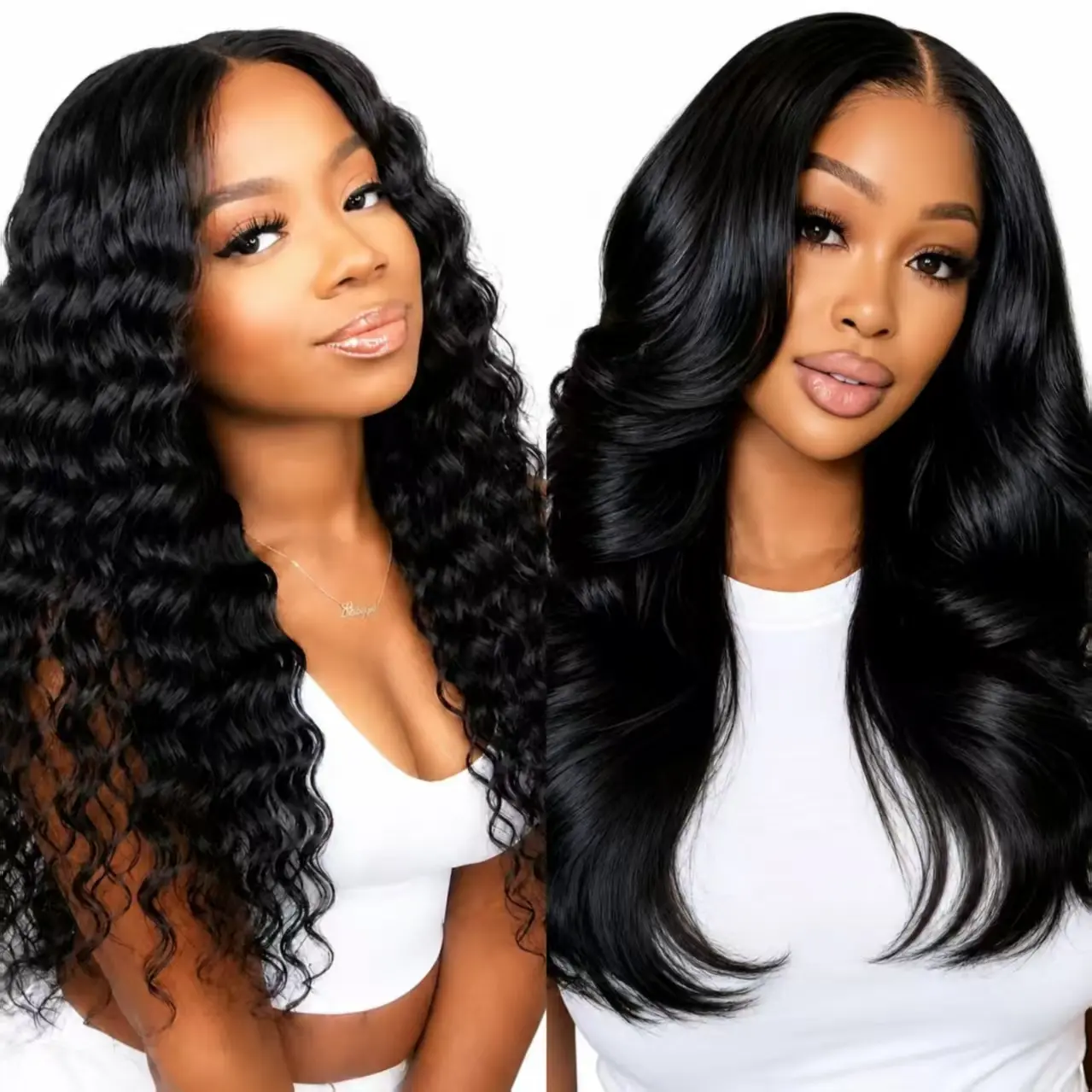 Comb Sale[22 inch+22 inch] ''2 Wigs'' 13x4 Black Deep Wave,Body Wave,Straight Lace Front Wigs Human Hair Wigs 180% Density For Black Women