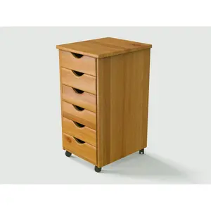 6 Drawer Roll Cart, Drawers Organization, Storage Drawer Platform, Wood Drawers