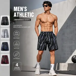 Men’s street-style breathable mesh shorts with flame print, loose fit, elastic waistband—summer streetwear casual shorts