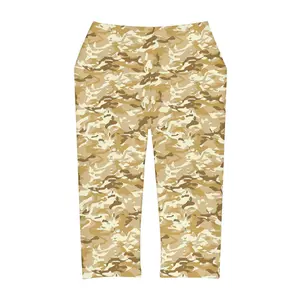 Champagne Camo #3 Yoga Capri Leggings