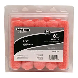 True Value Applicators  Paint Roller Cover Refill - 6.5 in. - Pack of 10