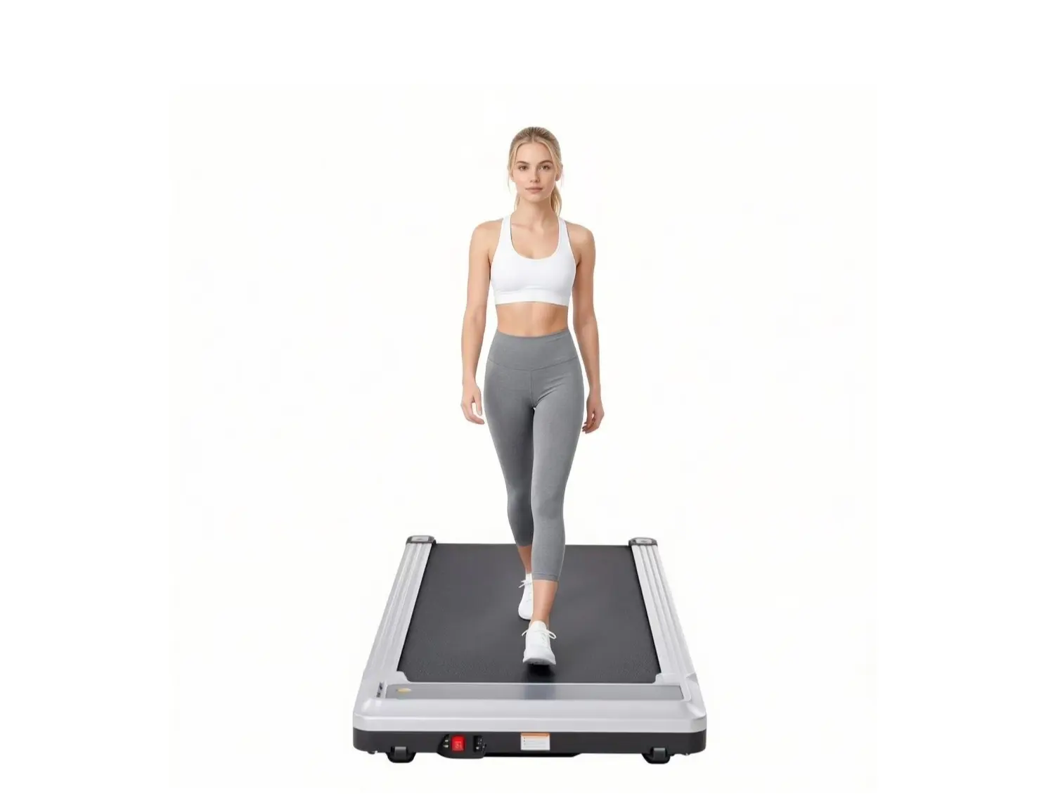 Walking Pad Treadmill,Ultra-Thin Under Desk Treadmill for Home/Office, Quiet Portable Walking Machine with Remote Control & LED Display,Silver