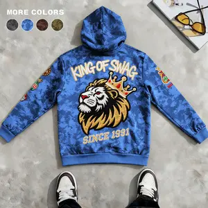 Men's Zip-Up Hoodie Casual Sporty Streetwear OOTD Outfit Outerwear Relaxed Fit Unisex Vintage Y2K Retro Classic SWAG INS Tie Dye Acid Washed Camo Lion King Print ColorBlock Viral Fall 2025 Winter Essential Gift for Boyfriend Birthday Holidays Sweatshirts