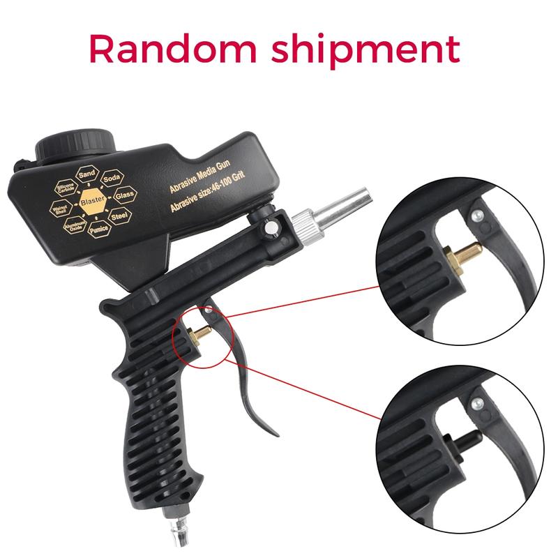 Gravity Sandblasting Gun, Pneumatic Sandblasting Set, Rust Blasting Device Adjustable Blasting Machine, Pneumatic Blasting Gun Set, Professional Car Body Repair Tool for Car Repair, Heavy Duty