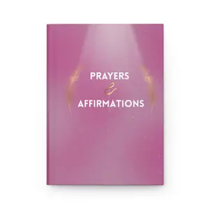 Prayers & Affirmations Hardcover Journal — Pink Matte Guided Prayer and Positive Affirmation Notebook