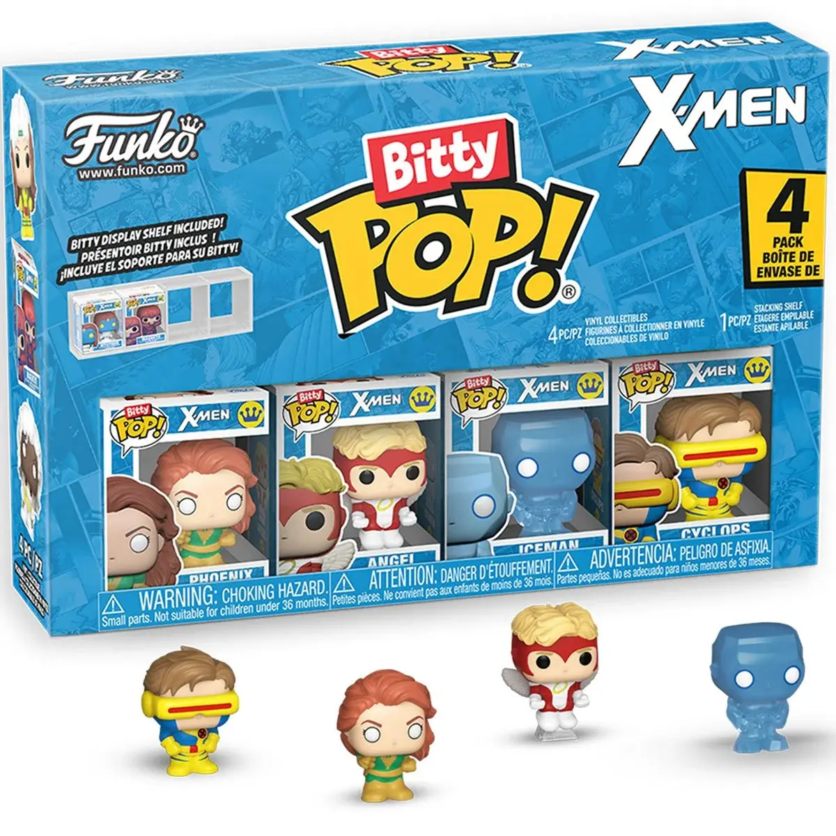 Funko X-Men Jean Grey 1-Inch Bitty Pop! New Ultra-Rare Collectibles 4-Pack Figure Set, Limited Variants Minifigures